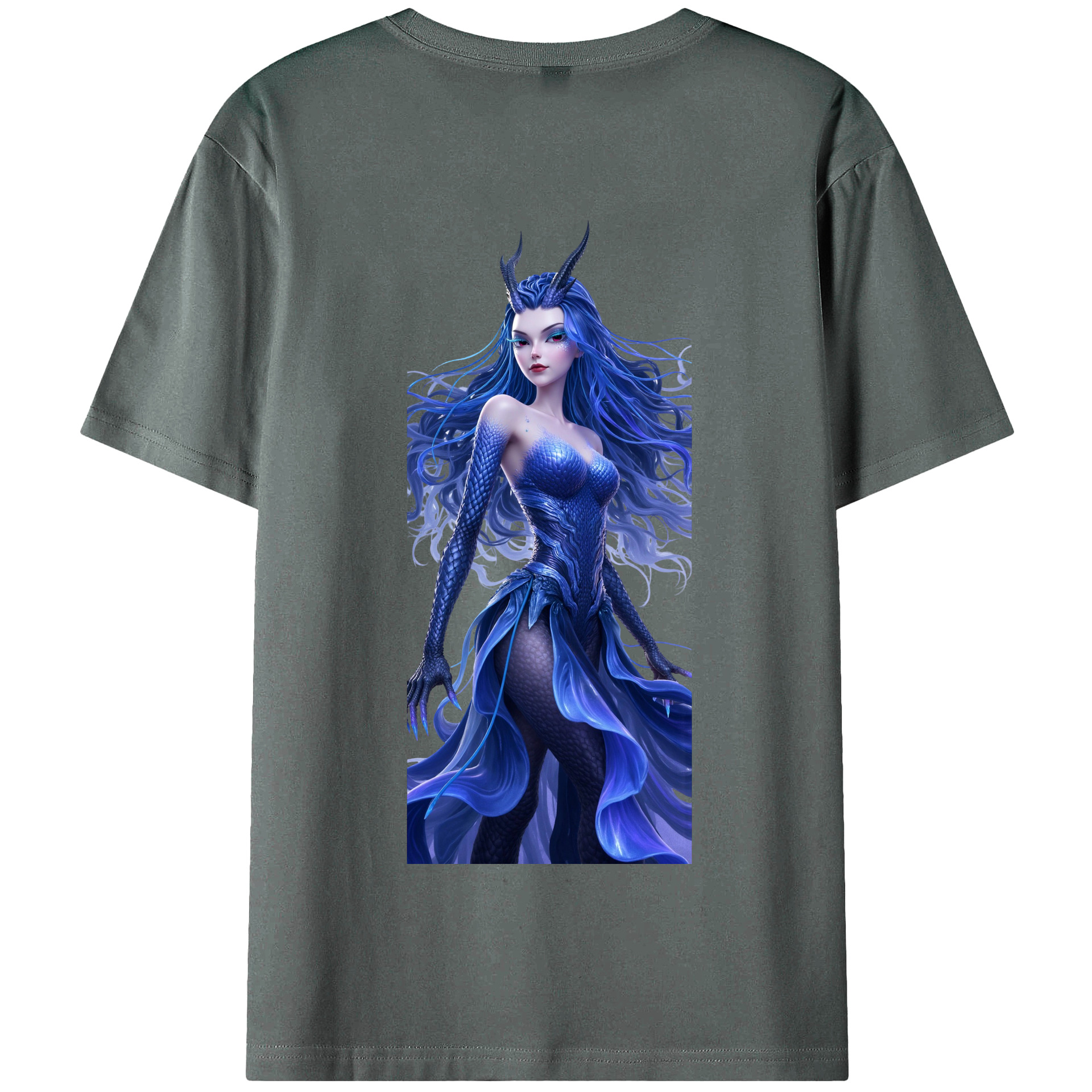 （画像用） Ne Zha 2 ナタ 魔童の大暴れ 綿100％半袖Tシャツ（背面プリント）